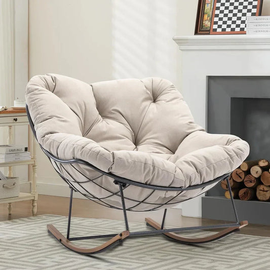 Premium Modern Rocking Chair – Comfort-Focused Leisure Furniture with Smooth Rocking Motion & Minimalist Design