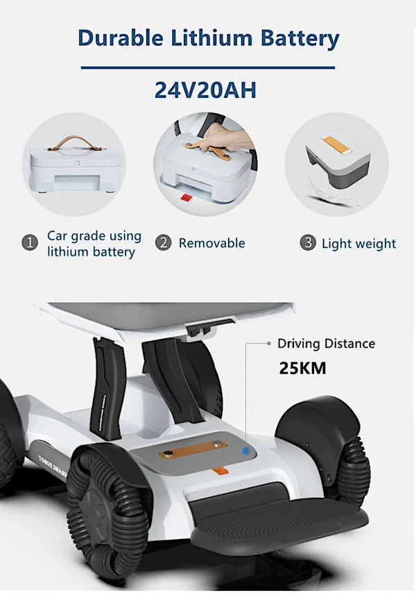 All Terrain Electric wheelchair Scooter Auto Folding with Smart App Control