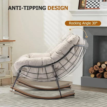 Premium Modern Rocking Chair – Comfort-Focused Leisure Furniture with Smooth Rocking Motion & Minimalist Design