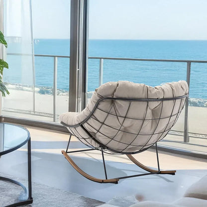 Premium Modern Rocking Chair – Comfort-Focused Leisure Furniture with Smooth Rocking Motion & Minimalist Design