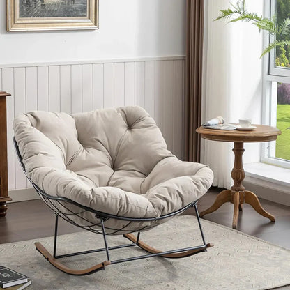 Premium Modern Rocking Chair – Comfort-Focused Leisure Furniture with Smooth Rocking Motion & Minimalist Design