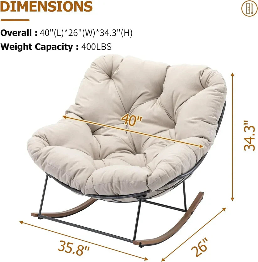 Premium Modern Rocking Chair – Comfort-Focused Leisure Furniture with Smooth Rocking Motion & Minimalist Design