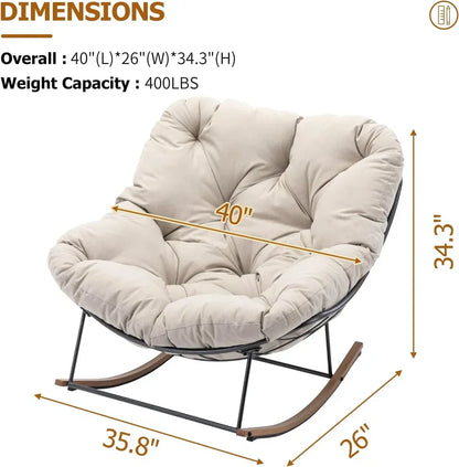 Premium Modern Rocking Chair – Comfort-Focused Leisure Furniture with Smooth Rocking Motion & Minimalist Design