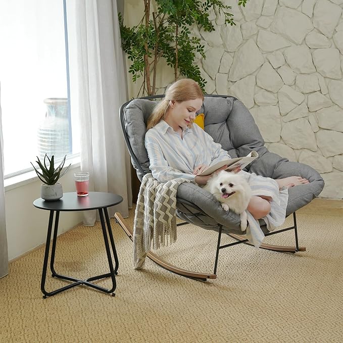 Premium Modern Rocking Chair – Comfort-Focused Leisure Furniture with Smooth Rocking Motion & Minimalist Design