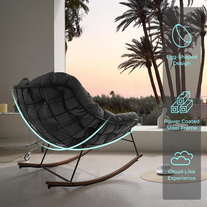 Premium Modern Rocking Chair – Comfort-Focused Leisure Furniture with Smooth Rocking Motion & Minimalist Design